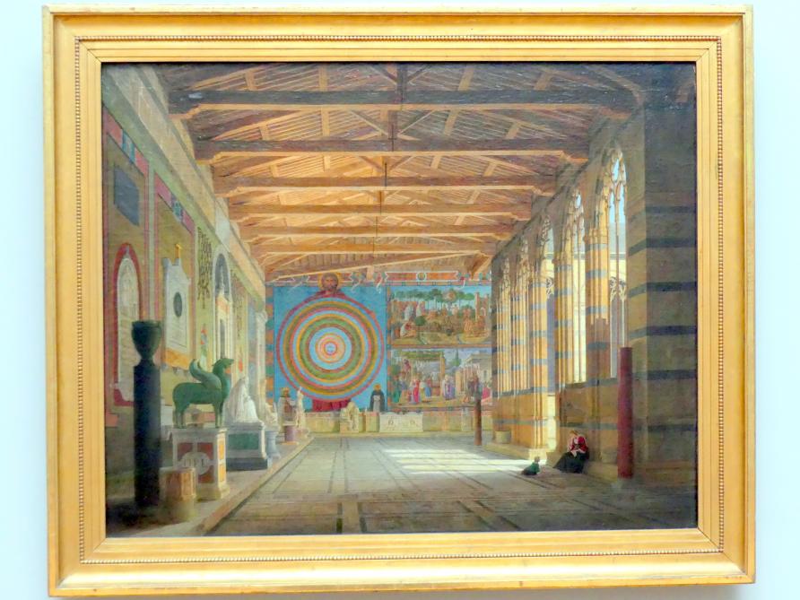Leo von Klenze (1834–1861), Der Camposanto in Pisa, München, Neue Pinakothek in der Sammlung Schack, Saal 20, 1858, Bild 1/2