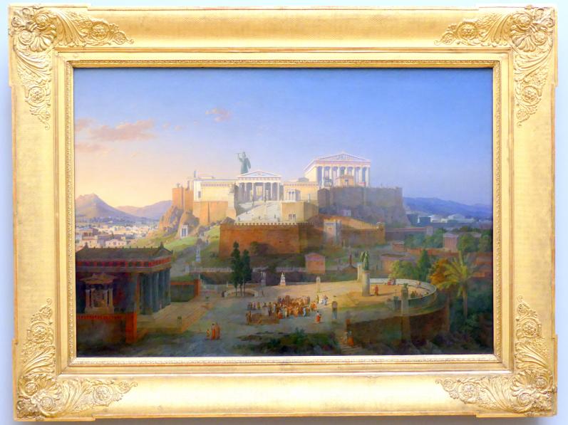 Leo von Klenze (1834–1861), Ideale Ansicht der Akropolis und des Areopags in Athen, München, Neue Pinakothek in der Sammlung Schack, Saal 20, 1846, Bild 1/2