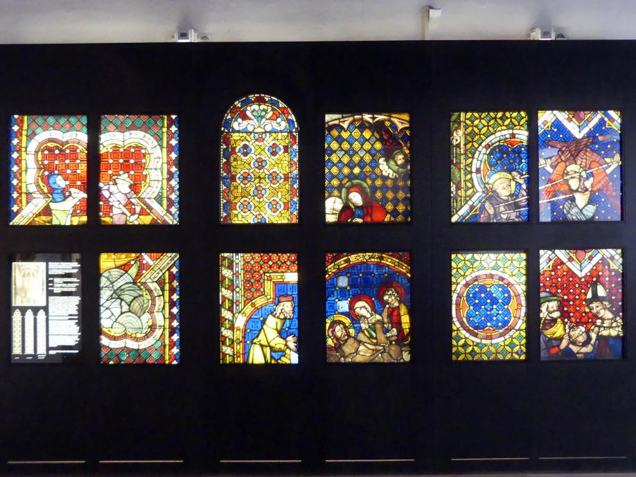 Glasfenster, Regensburg, ehem. Franziskanerkloster St. Salvator, heute Museum, jetzt Regensburg, Historisches Museum, 1360–1370, Bild 1/2