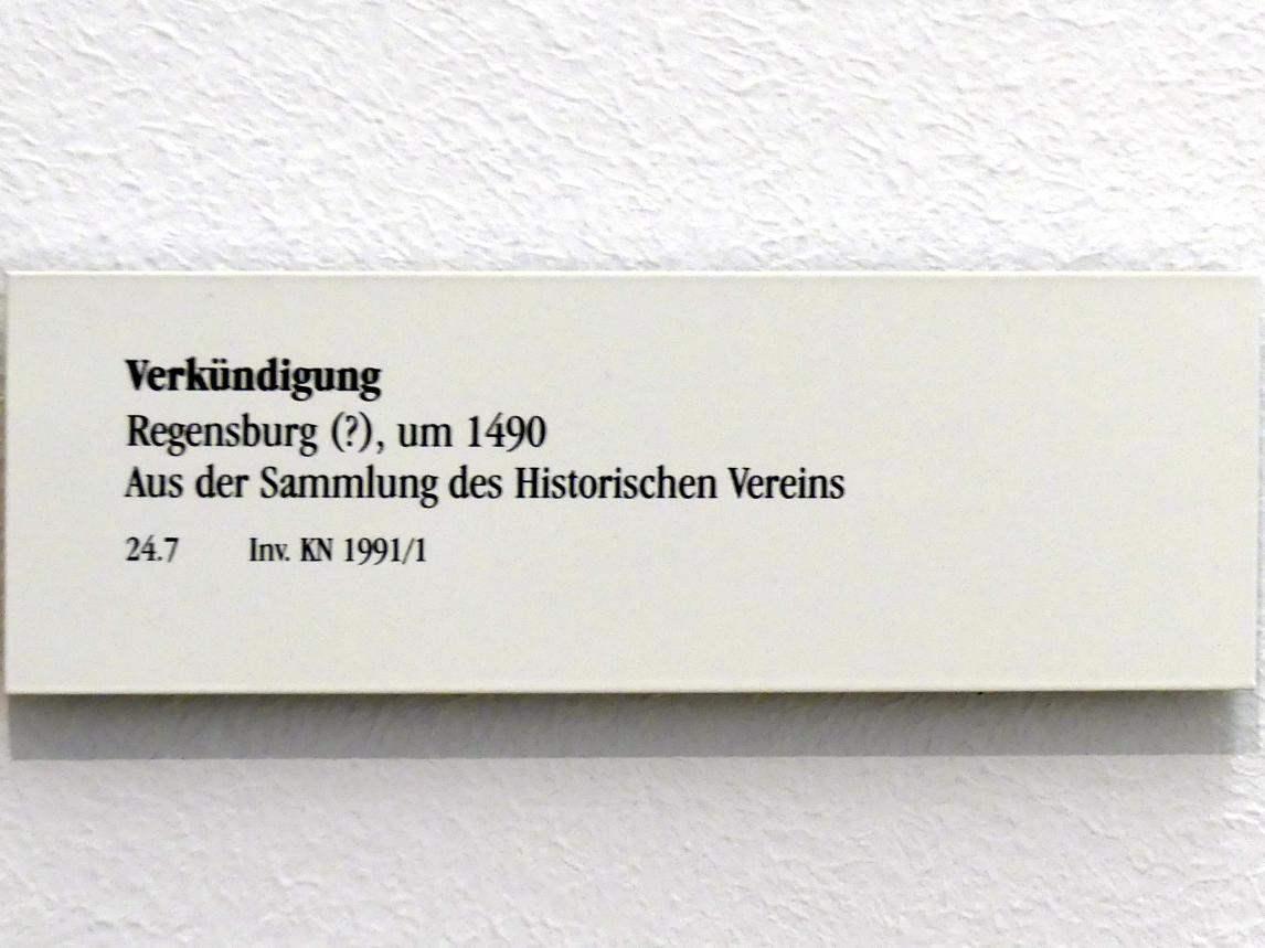 Verkündigung, Regensburg, Historisches Museum, um 1490, Bild 2/2