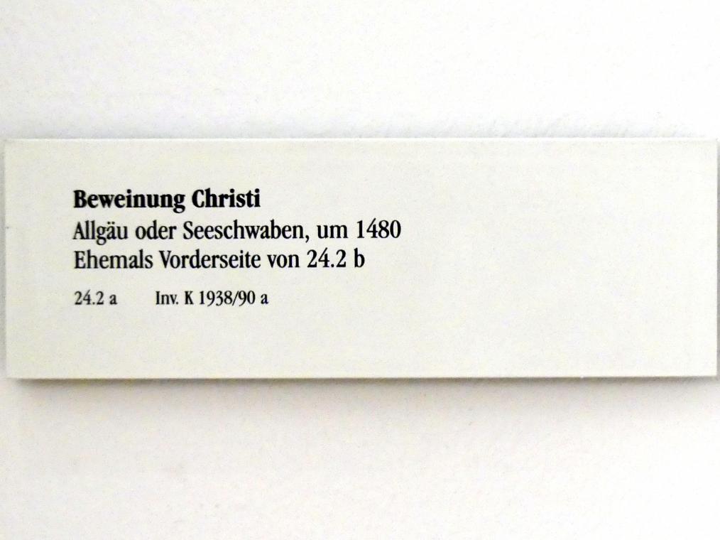 Beweinung Christi, Regensburg, Historisches Museum, um 1480, Bild 2/2