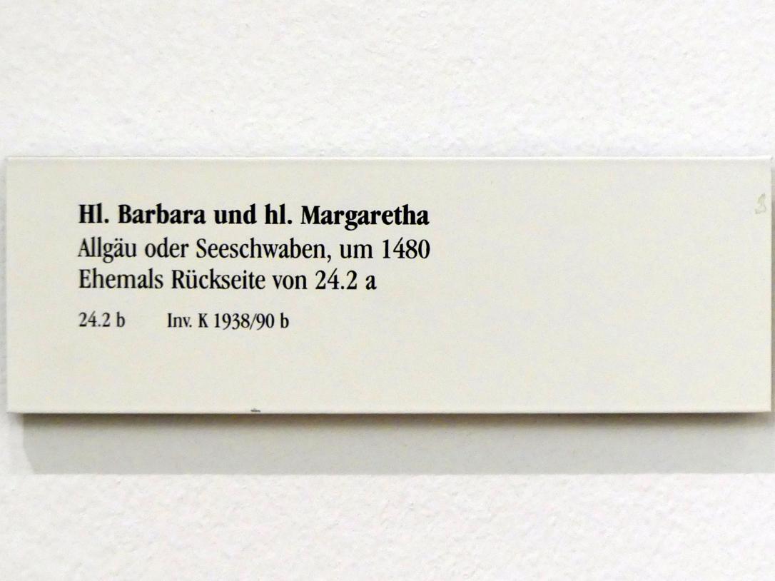 Hl. Barbara und hl. Margaretha, Regensburg, Historisches Museum, um 1480, Bild 2/2