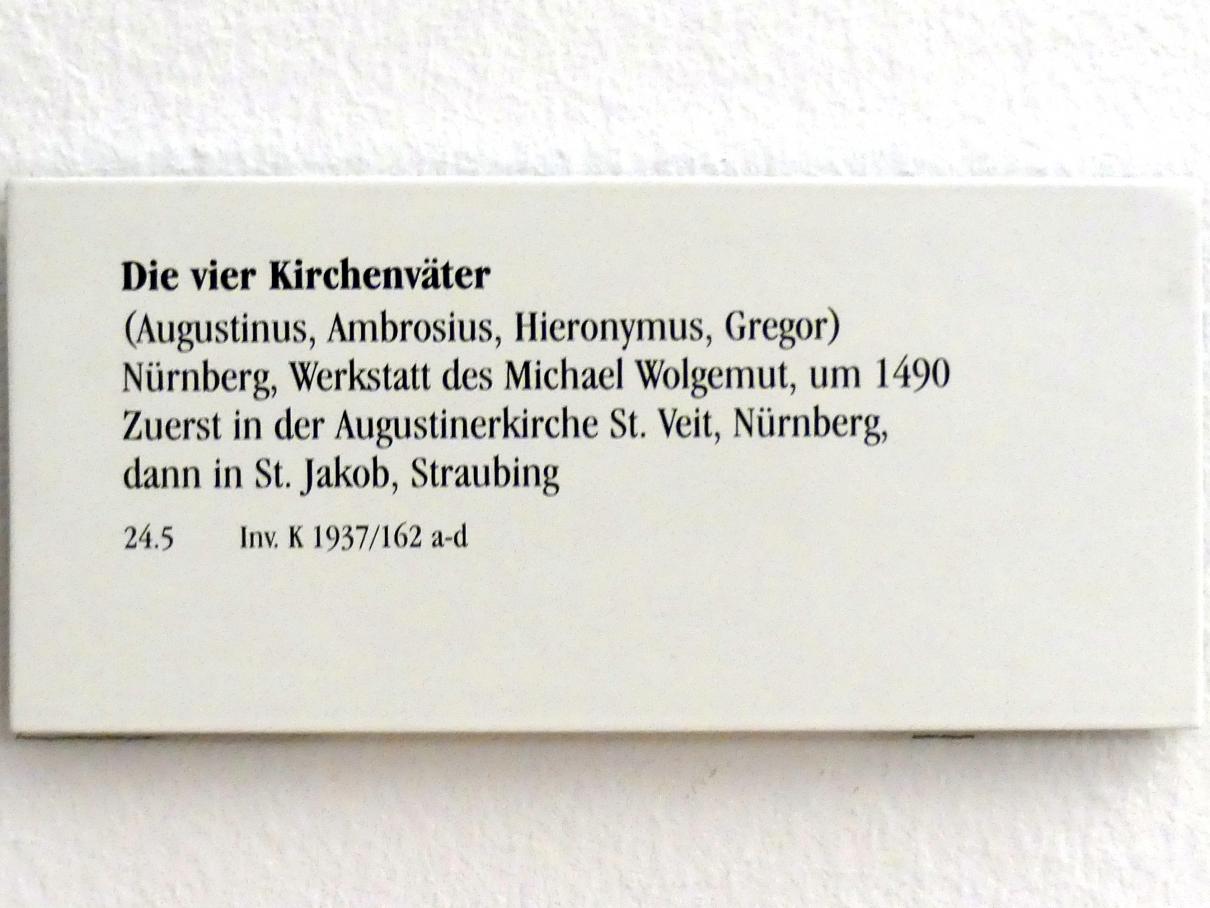 Rueland Frueauf der Ältere (1490–1501), Die vier Kirchenväter, Nürnberg, ehem. Augustinerkloster, jetzt Regensburg, Historisches Museum, um 1490, Bild 2/2