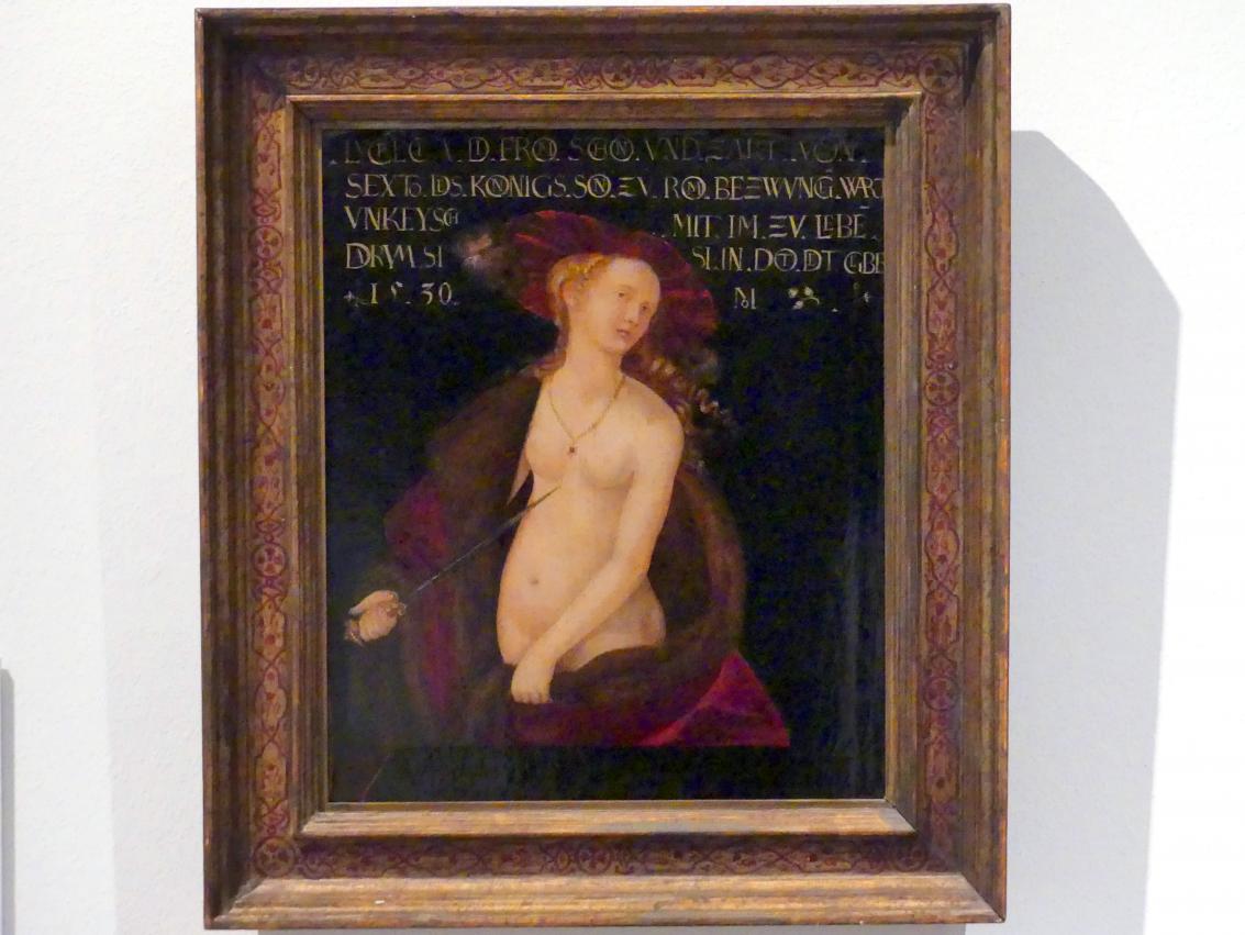 Michael Ostendorfer (1520–1552), Lucretia, Regensburg, Historisches Museum, 1530
