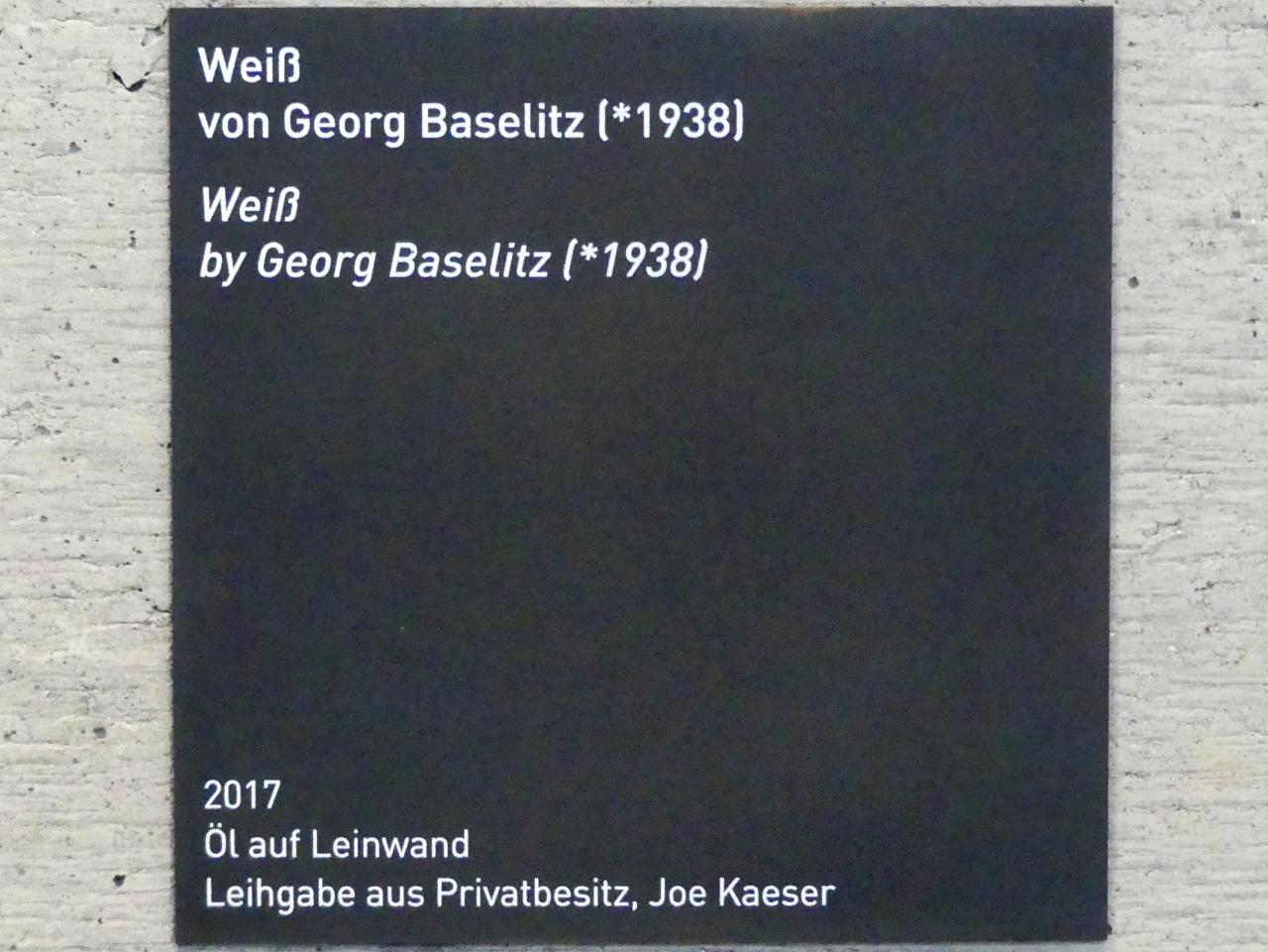 Georg Baselitz (1962–2019), Weiß, München, Staatliches Museum Ägyptischer Kunst, 2017, Bild 2/2