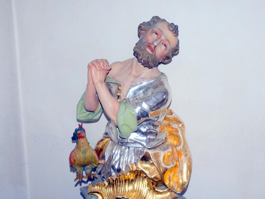 Christian Jorhan der Ältere (1750–1802), Büste des heiligen Petrus, Pfaffenberg (Mallersdorf), Pfarrkirche St. Peter, um 1760, Bild 2/2