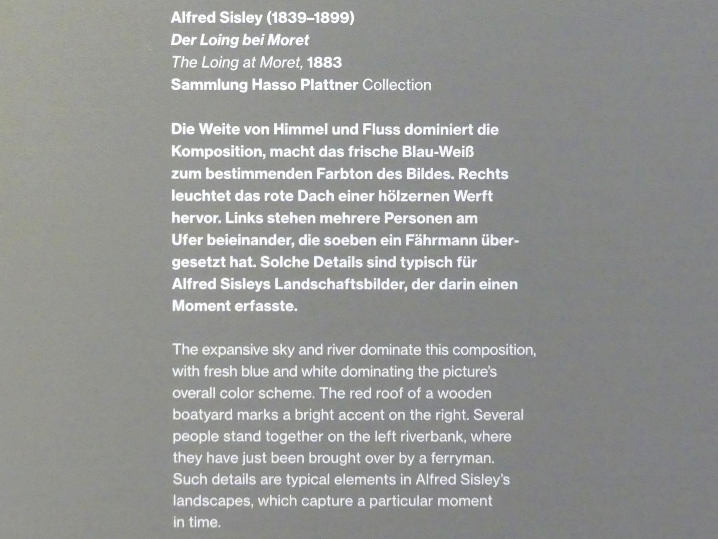 Alfred Sisley (1872–1896), Der Loing bei Moret, Potsdam, Museum Barberini, Saal B3, 1883, Bild 2/2