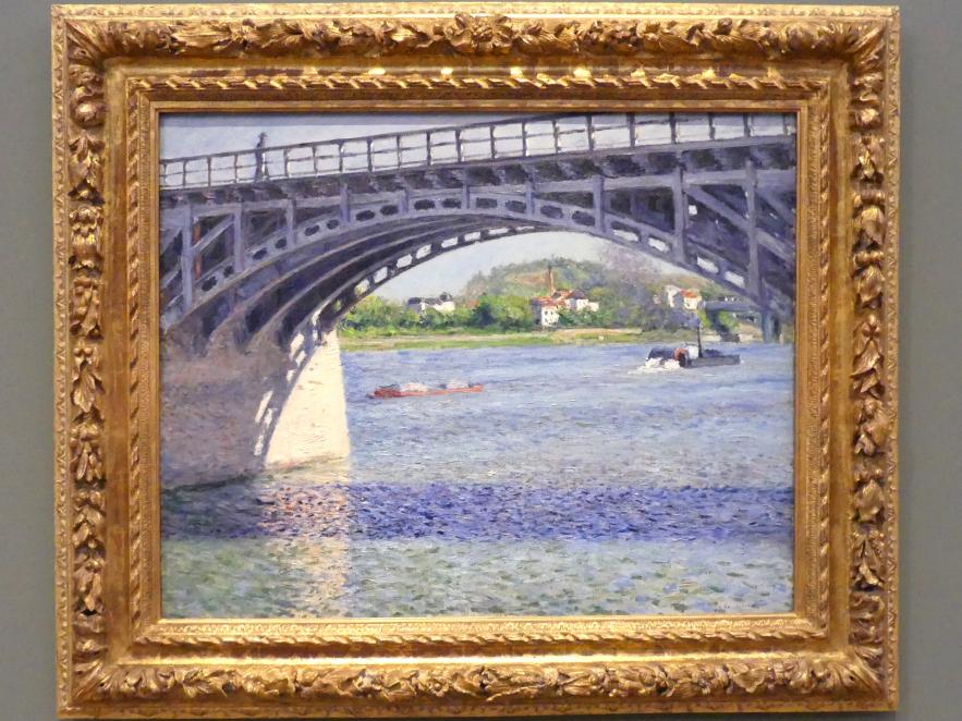 Gustave Caillebotte (1875–1893), Die Brücke von Argenteuil und die Seine, Potsdam, Museum Barberini, Saal B3, um 1883, Bild 1/2