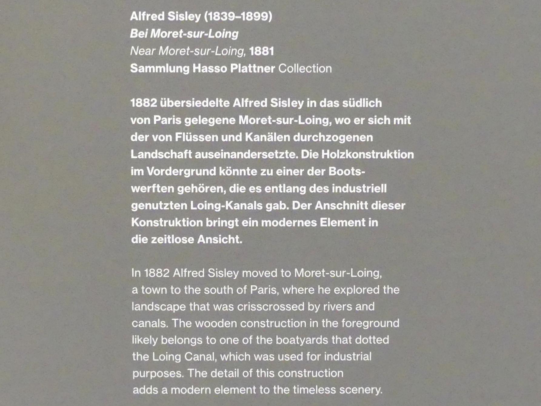 Alfred Sisley (1872–1896), Bei Moret-sur-Loing, Potsdam, Museum Barberini, Saal B3, 1881, Bild 2/2