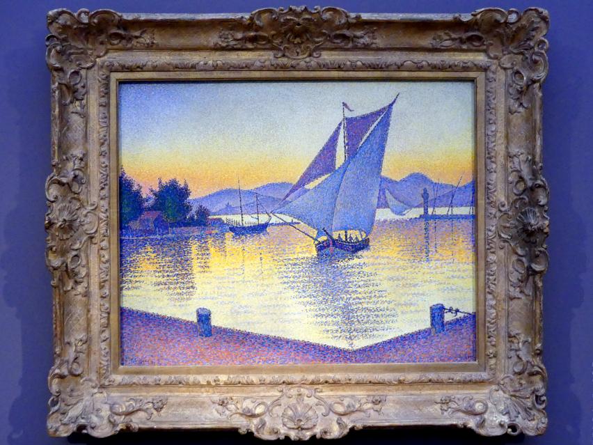 Paul Signac (1883–1933): Der Hafen bei Sonnenuntergang, Opus 236 (Saint-Tropez), 1892