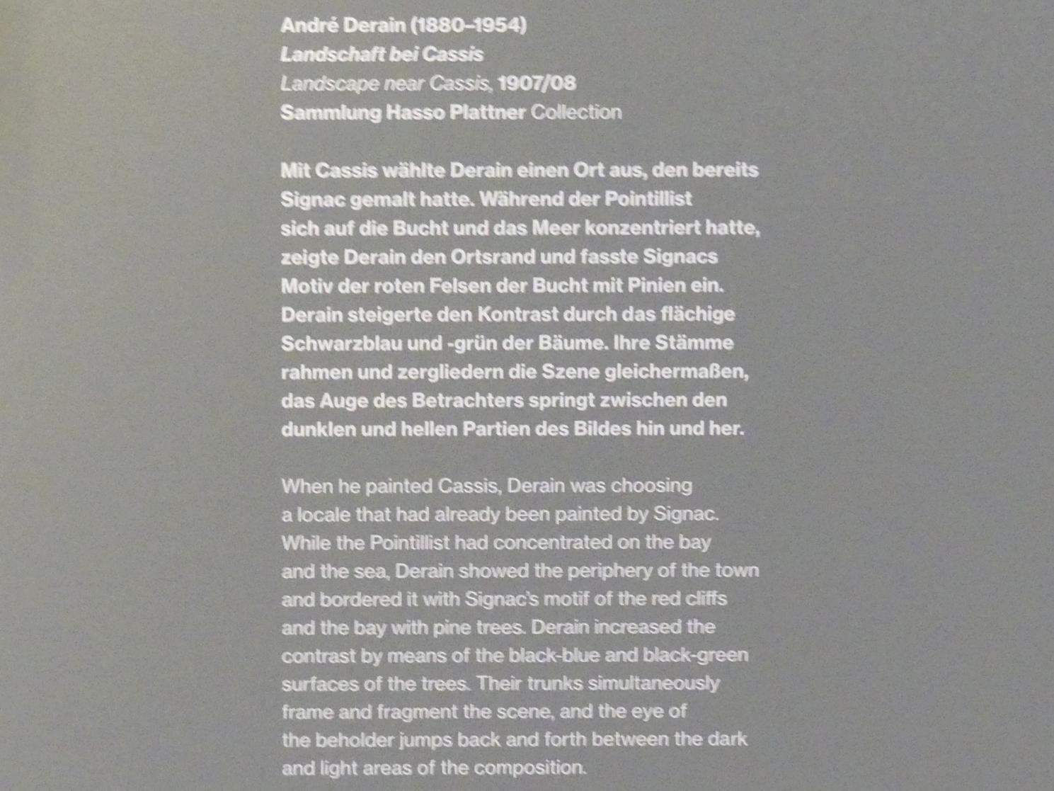 André Derain (1904–1944), Landschaft bei Cassis, Potsdam, Museum Barberini, Saal A7, 1907–1908, Bild 2/2