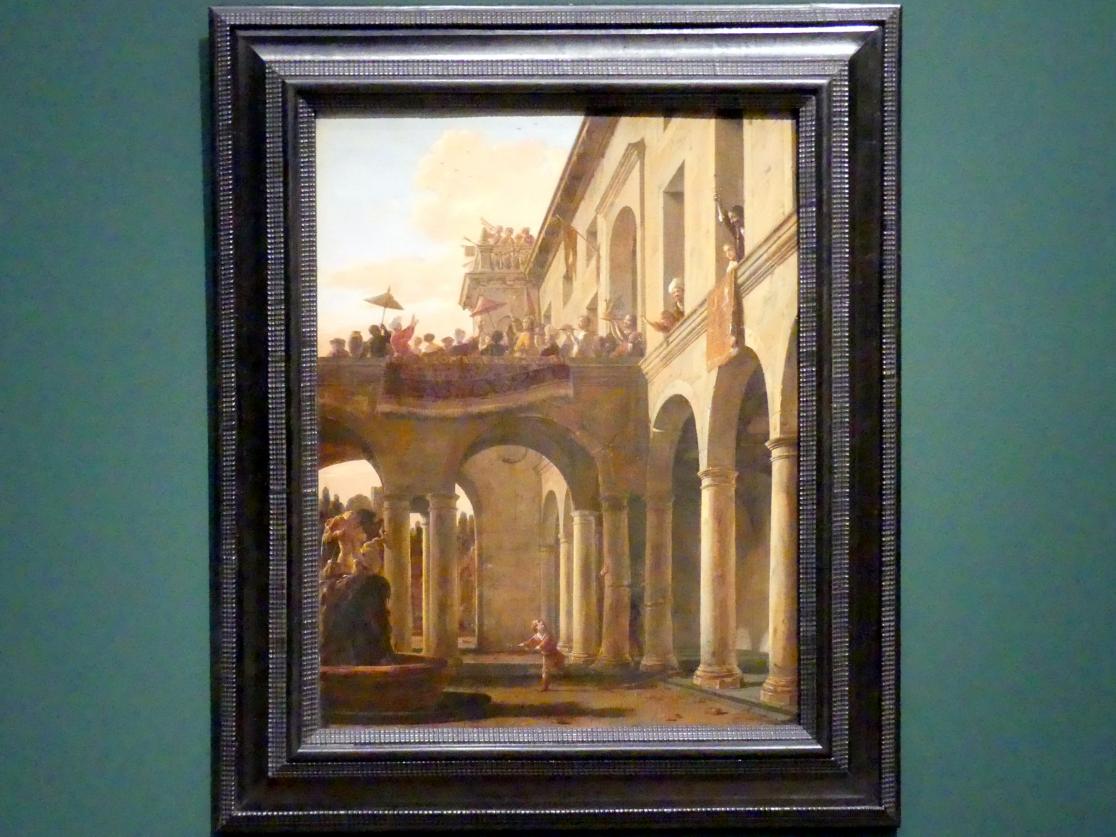 Salomon de Bray (1632–1659), Simson reißt den Tempel Dagons ein, Potsdam, Museum Barberini, Ausstellung "Rembrandts Orient" vom 13.03.-27.06.2021, Saal A3, 1659