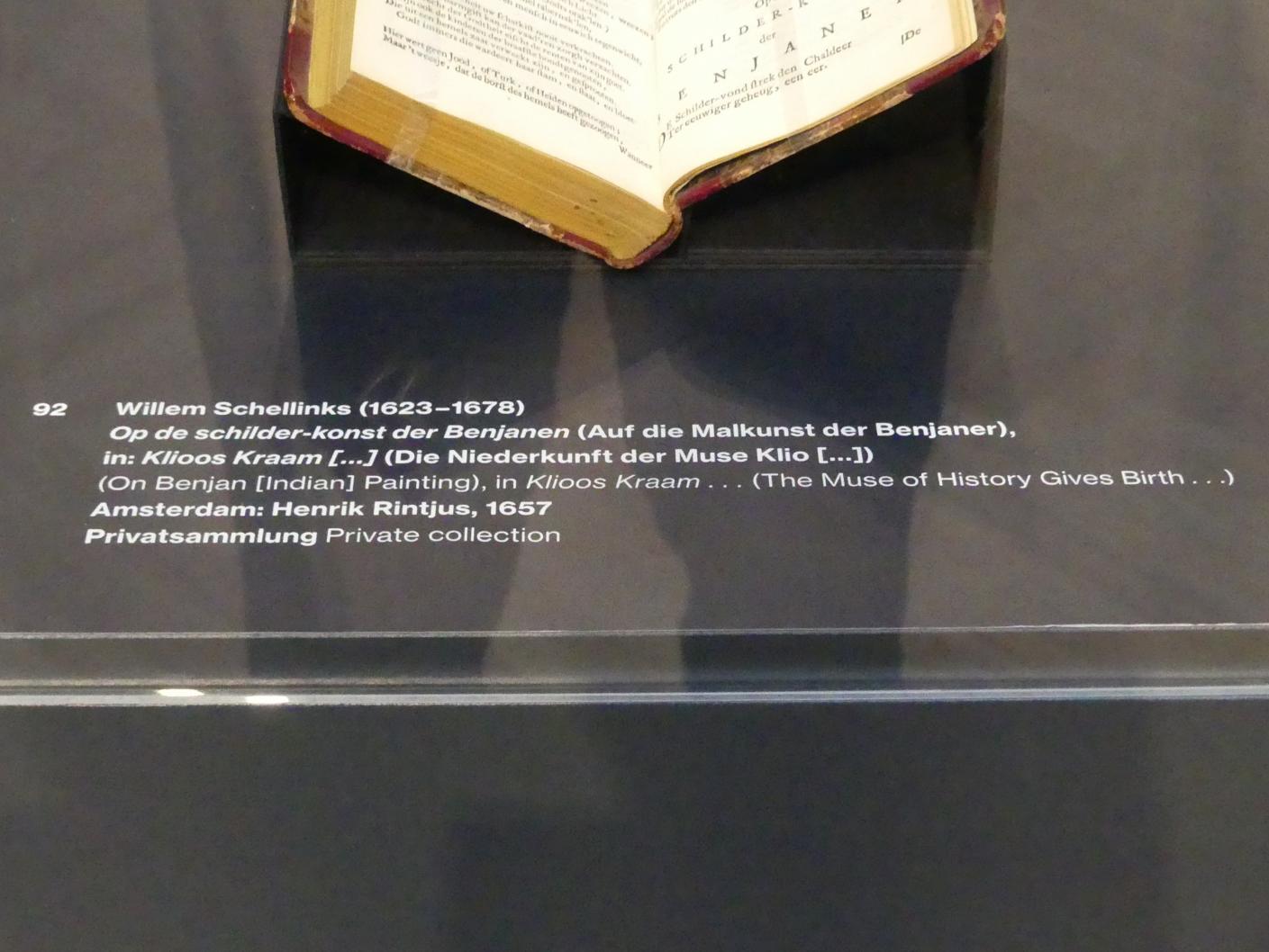 Willem Schellinks (1657–1667), Op de schilder-konst der Benjanen, Potsdam, Museum Barberini, Ausstellung "Rembrandts Orient" vom 13.03.-27.06.2021, Saal A5, 1657, Bild 2/4