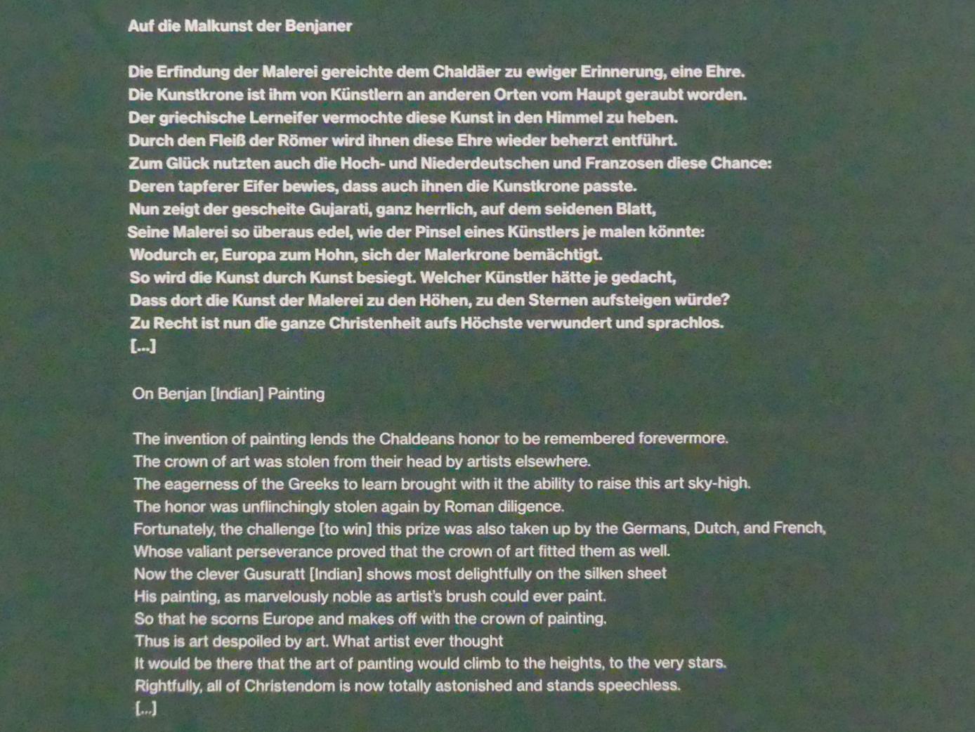 Willem Schellinks (1657–1667), Op de schilder-konst der Benjanen, Potsdam, Museum Barberini, Ausstellung "Rembrandts Orient" vom 13.03.-27.06.2021, Saal A5, 1657, Bild 4/4