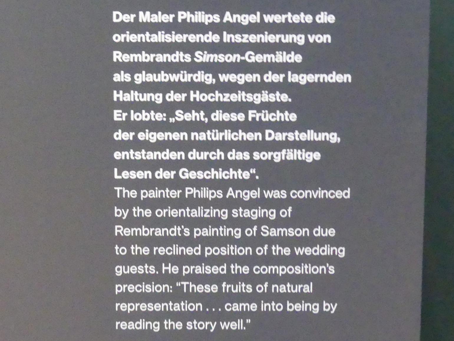 Philips Angel (1637–1650), Lof der schilder-konst, Potsdam, Museum Barberini, Ausstellung "Rembrandts Orient" vom 13.03.-27.06.2021, Saal A5a, 1642, Bild 3/3