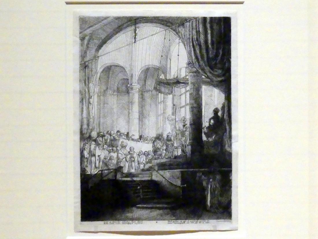 Rembrandt (Rembrandt Harmenszoon van Rijn) (1627–1669), Medea oder die Hochzeit von Jason und Creusa, Potsdam, Museum Barberini, Ausstellung "Rembrandts Orient" vom 13.03.-27.06.2021, Saal A5a, 1648, Bild 2/3