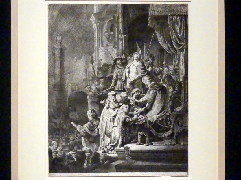 Jan Gillisz van Vliet (1636), Christus vor Pilatus: Ecce Homo, Potsdam, Museum Barberini, Ausstellung "Rembrandts Orient" vom 13.03.-27.06.2021, Saal A5a, 1636, Bild 2/3
