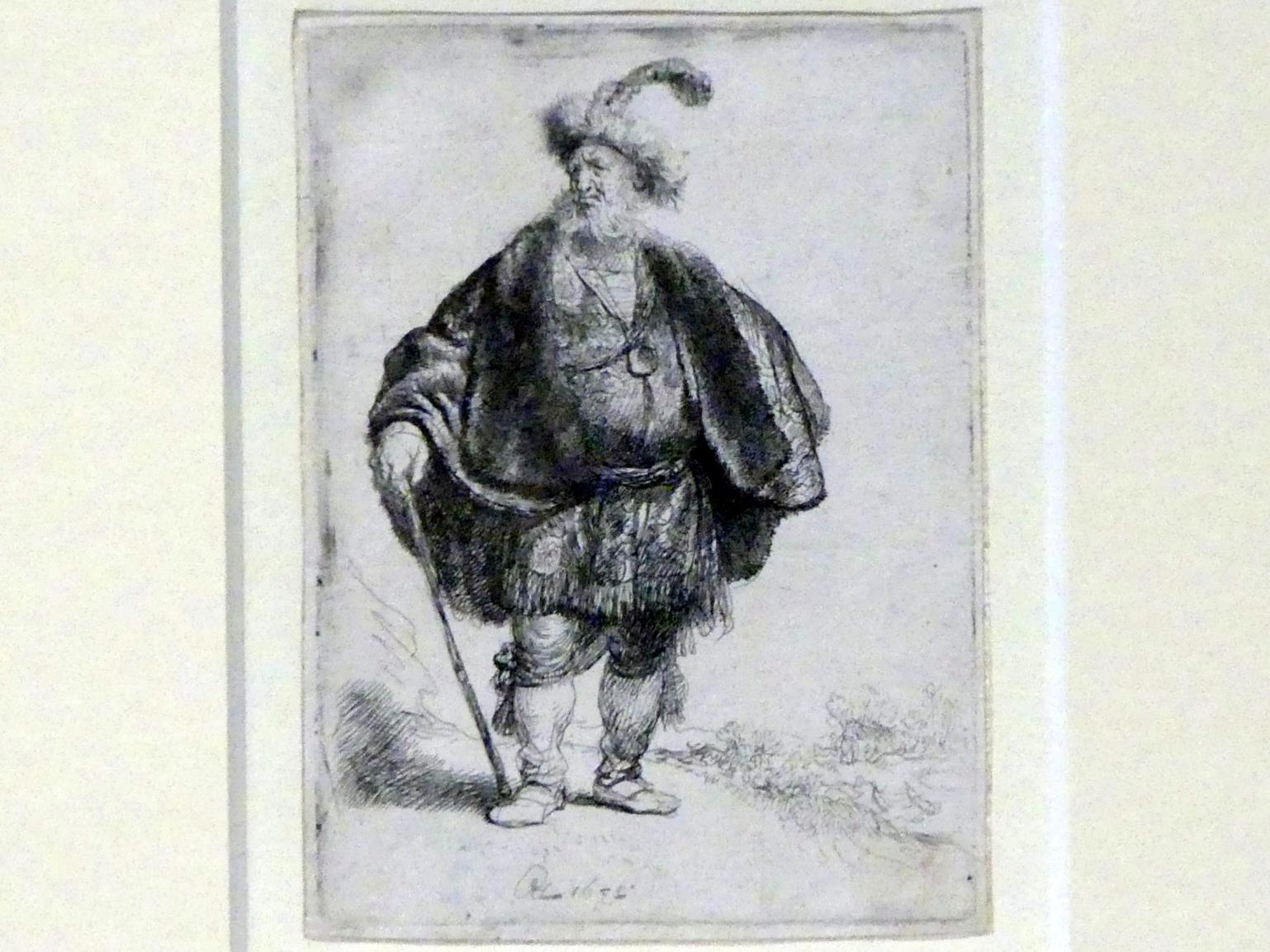 Rembrandt (Rembrandt Harmenszoon van Rijn) (1627–1669), Der Perser, Potsdam, Museum Barberini, Ausstellung "Rembrandts Orient" vom 13.03.-27.06.2021, Saal B5, 1632, Bild 2/3