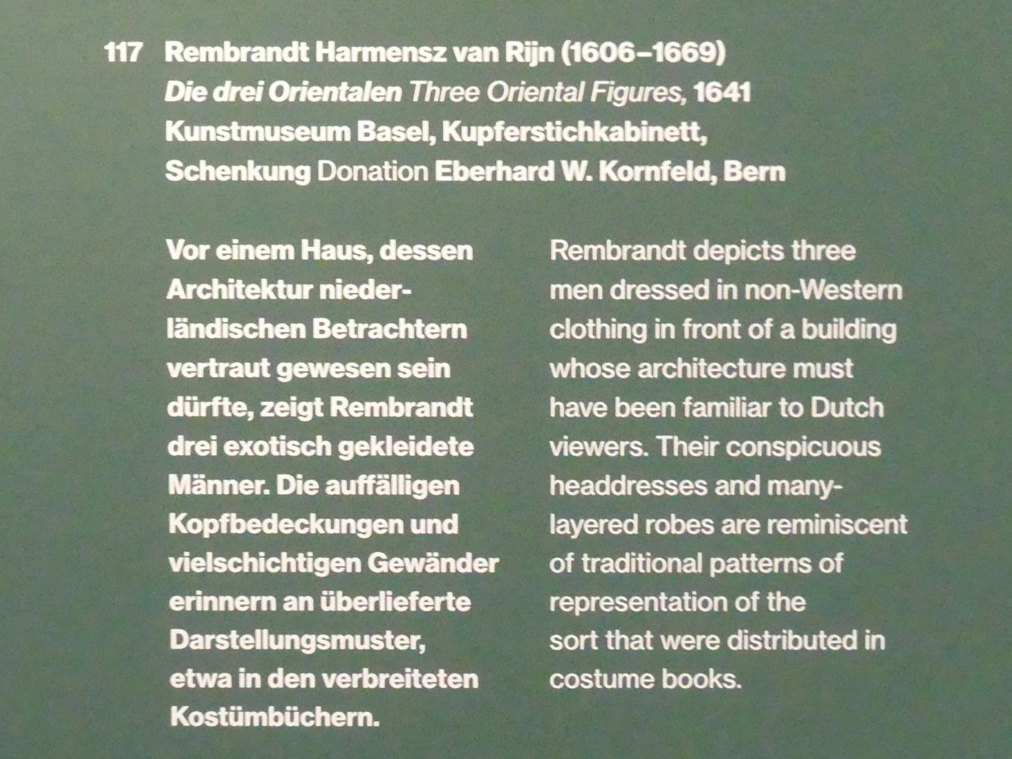 Rembrandt (Rembrandt Harmenszoon van Rijn) (1627–1669), Die drei Orientalen, Potsdam, Museum Barberini, Ausstellung "Rembrandts Orient" vom 13.03.-27.06.2021, Saal B5, 1641, Bild 3/3