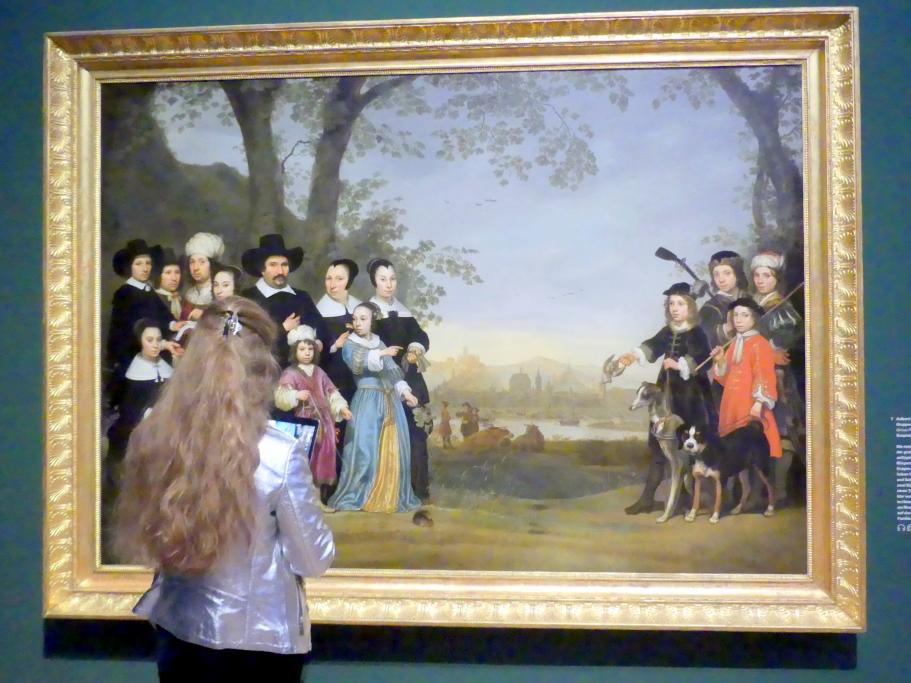 Aelbert Cuyp (1640–1667), Gruppenbildnis der Familie Sam, Potsdam, Museum Barberini, Ausstellung "Rembrandts Orient" vom 13.03.-27.06.2021, Saal A1, um 1653, Bild 3/4