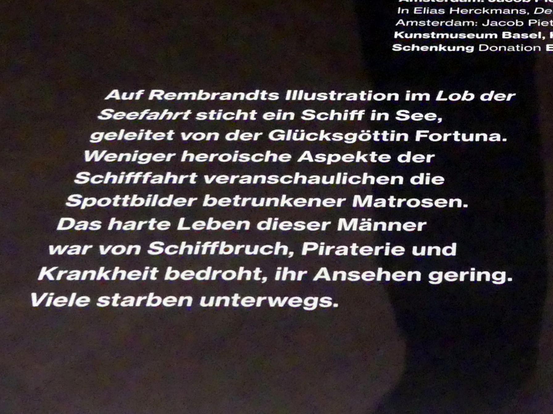 Rembrandt (Rembrandt Harmenszoon van Rijn) (1627–1669), Das Schiff der Fortuna, Potsdam, Museum Barberini, Ausstellung "Rembrandts Orient" vom 13.03.-27.06.2021, Saal A2, 1633, Bild 3/3