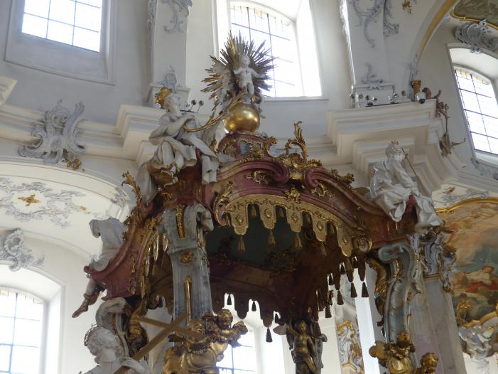 Johann Michael Feuchtmayer der Jüngere (Johann Michael II Feichtmayr) (1732–1767), Gnadenrotunde mit Gnadenaltar, Vierzehnheiligen (Bad Staffelstein), Pfarr- und Wallfahrtskirche Mariä Himmelfahrt, 1763–1772, Bild 3/26