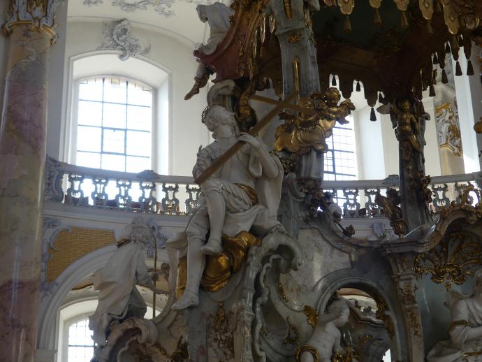 Johann Michael Feuchtmayer der Jüngere (Johann Michael II Feichtmayr) (1732–1767), Gnadenrotunde mit Gnadenaltar, Vierzehnheiligen (Bad Staffelstein), Pfarr- und Wallfahrtskirche Mariä Himmelfahrt, 1763–1772, Bild 4/26