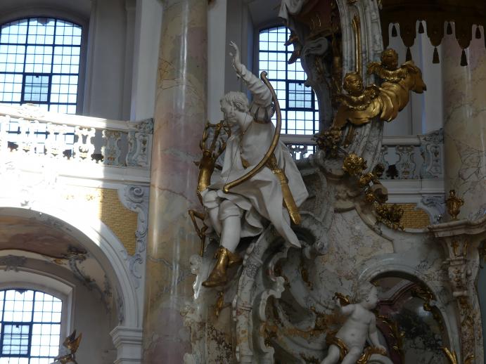 Johann Michael Feuchtmayer der Jüngere (Johann Michael II Feichtmayr) (1732–1767), Gnadenrotunde mit Gnadenaltar, Vierzehnheiligen (Bad Staffelstein), Pfarr- und Wallfahrtskirche Mariä Himmelfahrt, 1763–1772, Bild 22/26