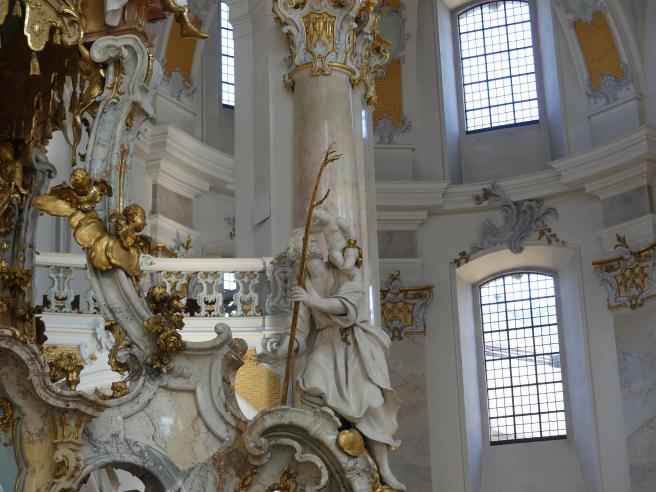 Johann Michael Feuchtmayer der Jüngere (Johann Michael II Feichtmayr) (1732–1767), Gnadenrotunde mit Gnadenaltar, Vierzehnheiligen (Bad Staffelstein), Pfarr- und Wallfahrtskirche Mariä Himmelfahrt, 1763–1772, Bild 23/26