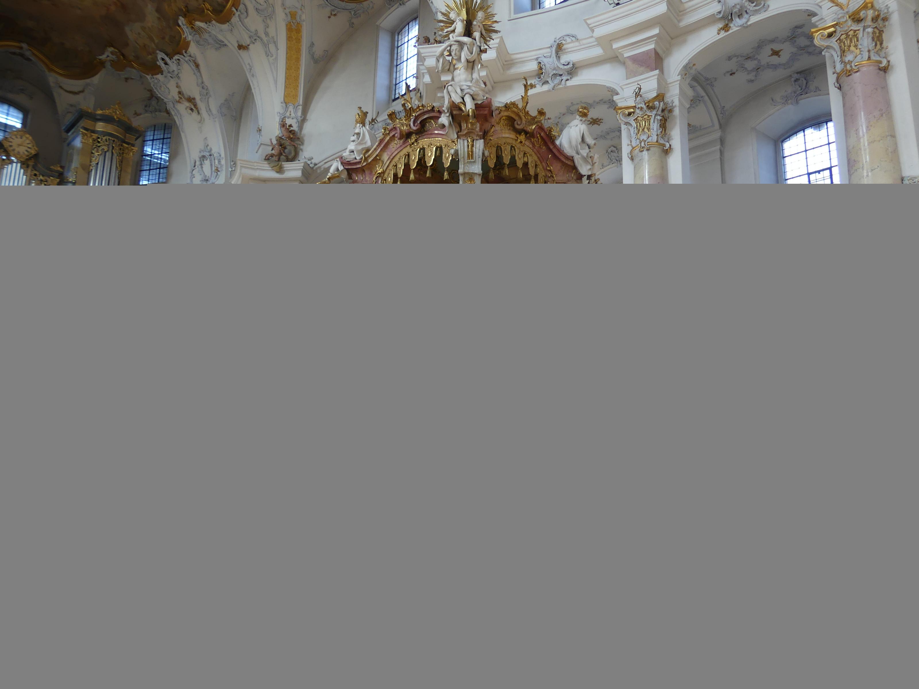 Johann Michael Feuchtmayer der Jüngere (Johann Michael II Feichtmayr) (1732–1767), Gnadenrotunde mit Gnadenaltar, Vierzehnheiligen (Bad Staffelstein), Pfarr- und Wallfahrtskirche Mariä Himmelfahrt, 1763–1772, Bild 25/26