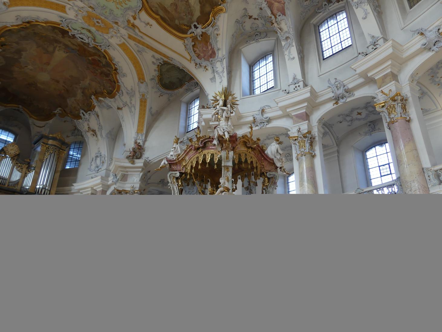 Johann Michael Feuchtmayer der Jüngere (Johann Michael II Feichtmayr) (1732–1767), Gnadenrotunde mit Gnadenaltar, Vierzehnheiligen (Bad Staffelstein), Pfarr- und Wallfahrtskirche Mariä Himmelfahrt, 1763–1772, Bild 26/26