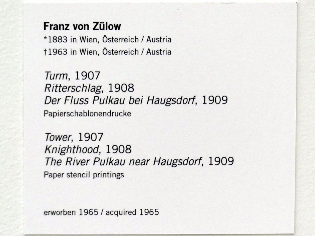 Franz von Zülow (1907–1909), Ritterschlag, Linz, Lentos Kunstmuseum Linz, Saal 2 - Wien um 1900, 1908, Bild 3/3