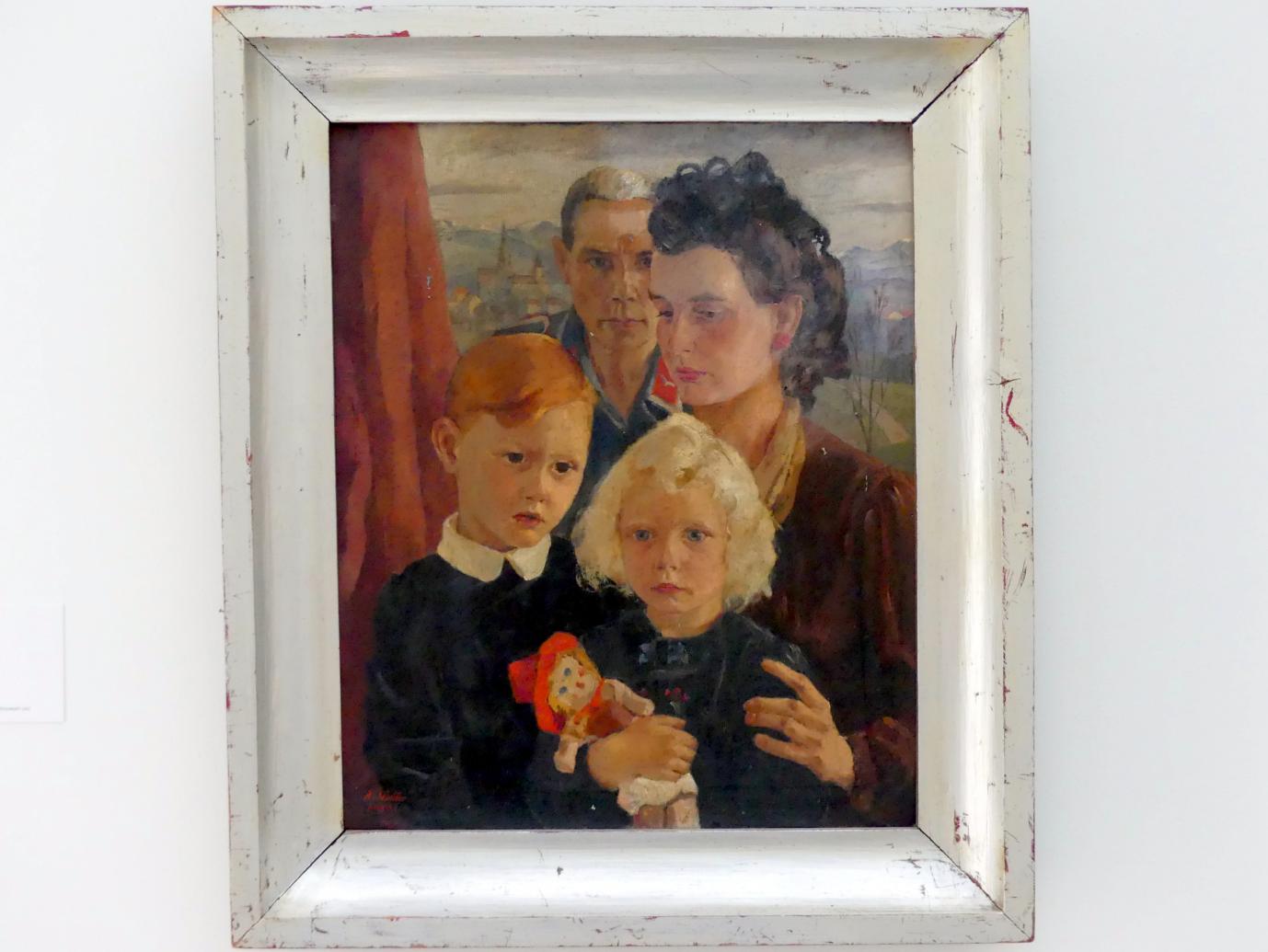 Rudolf Schüller (1943), Meine Familie, Linz, Lentos Kunstmuseum Linz, Saal 6 - Nationalsozialistische Propaganda, "Entartete Kunst" und Exil, 1943