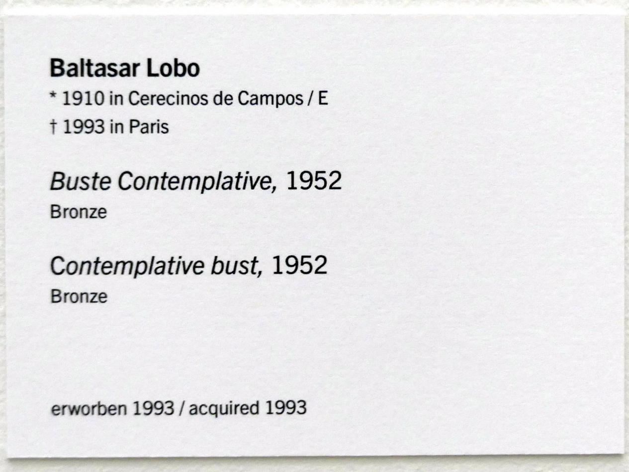 Baltasar Lobo (1942–1952), Buste Contemplative, Linz, Lentos Kunstmuseum Linz, Saal 7 - Nachkriegsjahre, 1952, Bild 5/5