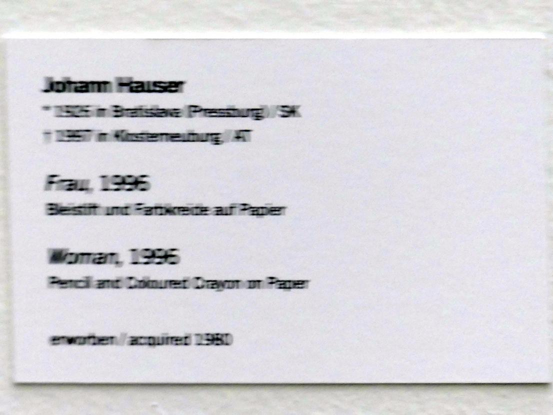 Johann Hauser (1996), Frau, Linz, Lentos Kunstmuseum Linz, Saal 9 - Das Jahrzehnt des Aufbruchs, 1996, Bild 3/3