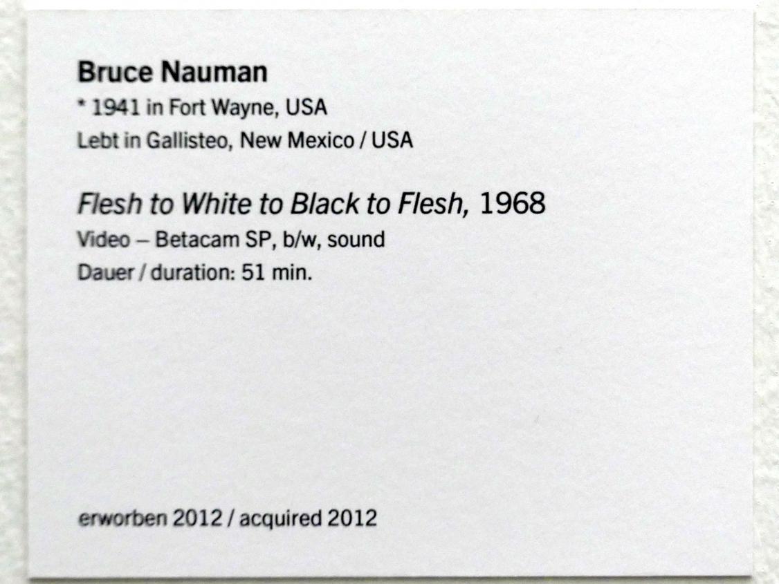 Bruce Nauman (1966–1986), Flesh to White to Black to Flesh, Linz, Lentos Kunstmuseum Linz, Saal 9 - Das Jahrzehnt des Aufbruchs, 1968, Bild 2/2
