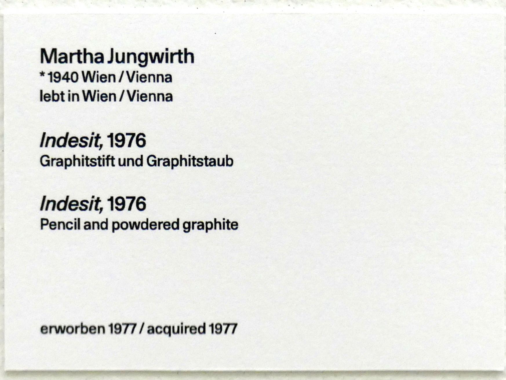 Martha Jungwirth (1970–1976), Indesit, Linz, Lentos Kunstmuseum Linz, Saal 11 - Performance, Konzeptionelle Kunst und Fotorealismus, 1976, Bild 2/2