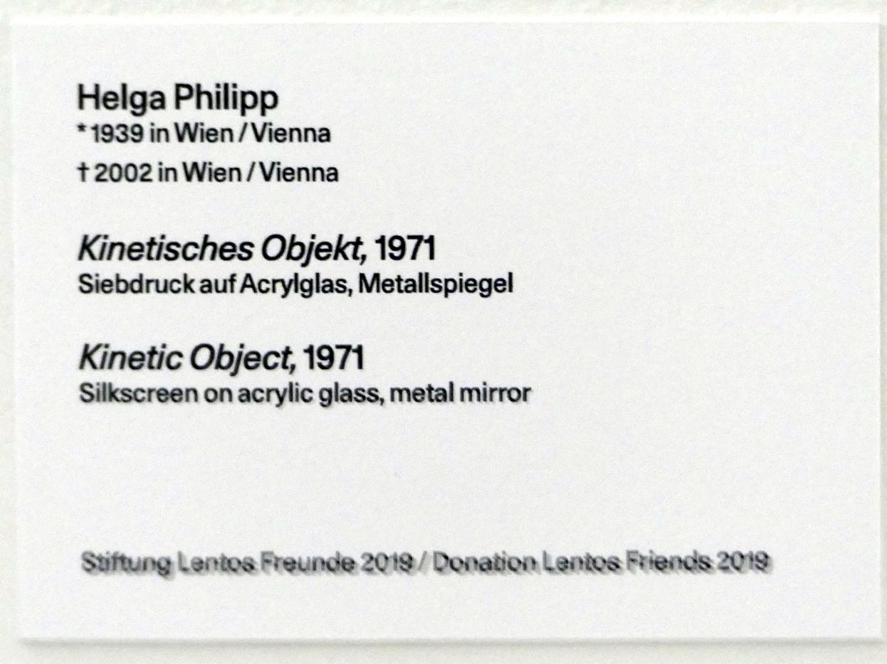 Helga Philipp (1971), Kinetisches Objekt, Linz, Lentos Kunstmuseum Linz, Saal 11 - Performance, Konzeptionelle Kunst und Fotorealismus, 1971, Bild 7/7