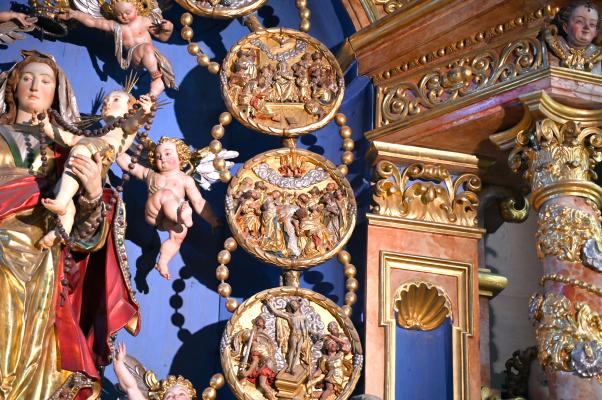 Martin Zürn (1614–1663), 15 Rundreliefs aus dem Marienaltar der Rosenkranzbruderschaft, Überlingen, Münster St. Nikolaus, 1631, Bild 5/16