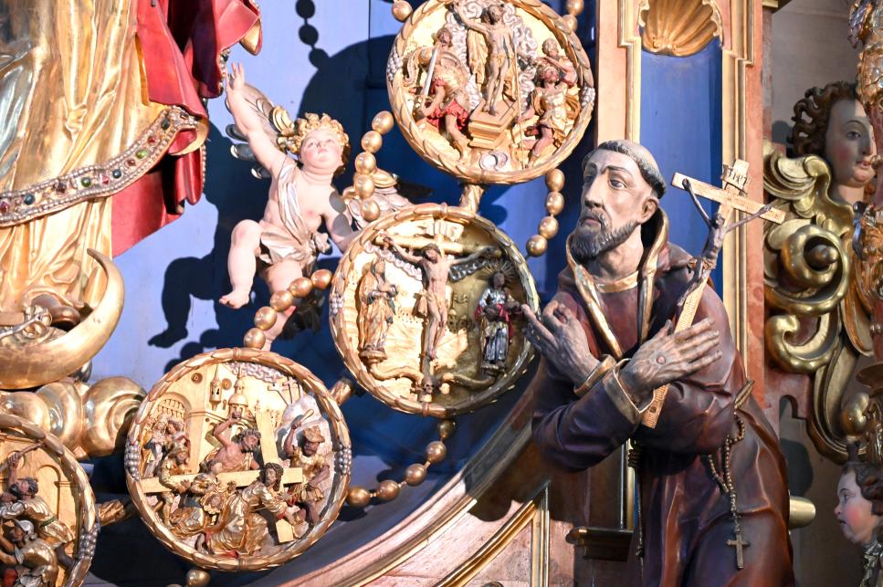 Martin Zürn (1614–1663), 15 Rundreliefs aus dem Marienaltar der Rosenkranzbruderschaft, Überlingen, Münster St. Nikolaus, 1631, Bild 7/16