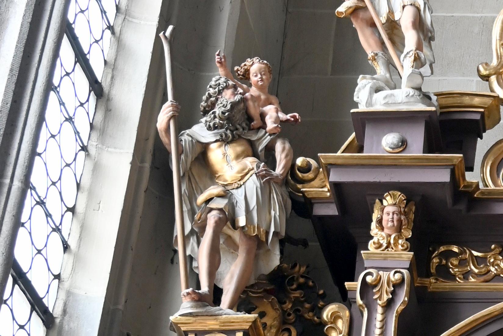 Martin Zürn (1614–1663), Hl. Christophorus am "Allerseelen"- bzw. "Schutzengel"-Altar, Überlingen, Münster St. Nikolaus, 1634