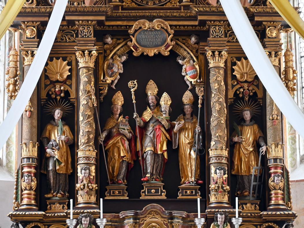 Michael Zürn der Ältere (1614–1650), Hochaltar, Taubenbach, Pfarr- und Wallfahrtskirche St. Albanus, 1640–1643, Bild 3/4