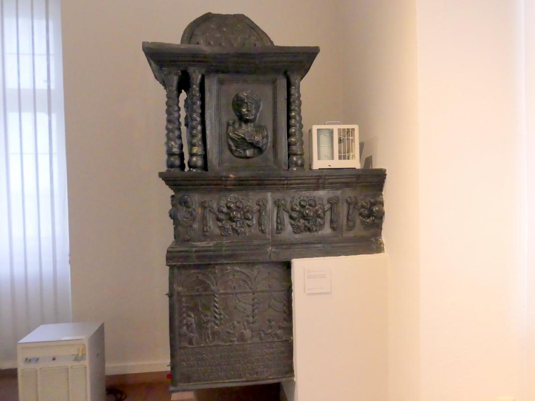 Ofen, Remlingen (Unterfranken), Castellsche Schloss, jetzt Würzburg, Museum für Franken (ehem. Mainfränkisches Museum), Steinsaal, 1722, Bild 2/5