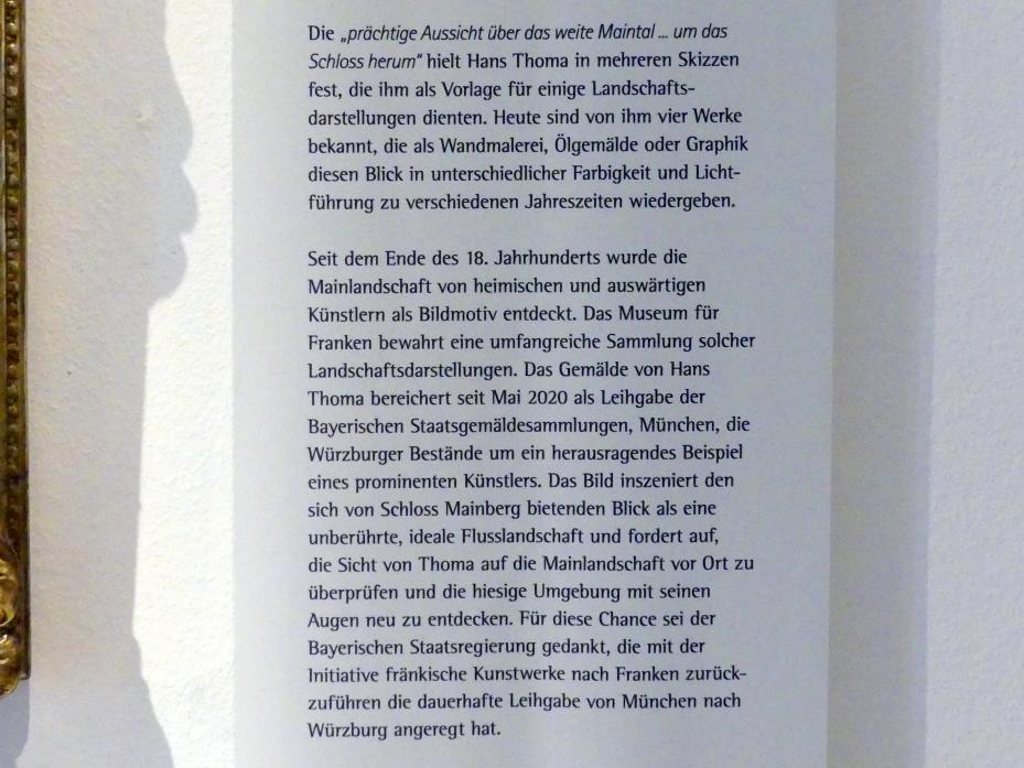 Hans Thoma (1860–1912), Mainlandschaft, Würzburg, Museum für Franken (ehem. Mainfränkisches Museum), Steinsaal, 1875, Bild 3/3