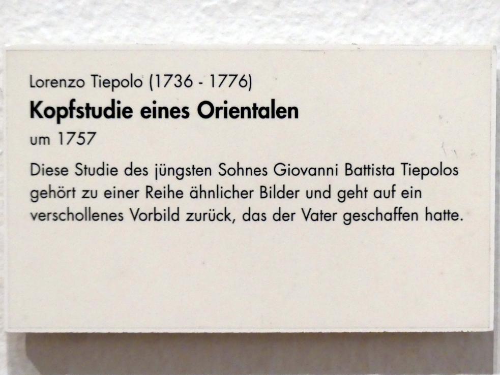 Lorenzo Baldissera Tiepolo (1752–1757), Kopfstudie eines Orientalen, Würzburg, Museum für Franken (ehem. Mainfränkisches Museum), Gemäldegalerie, um 1757, Bild 2/2