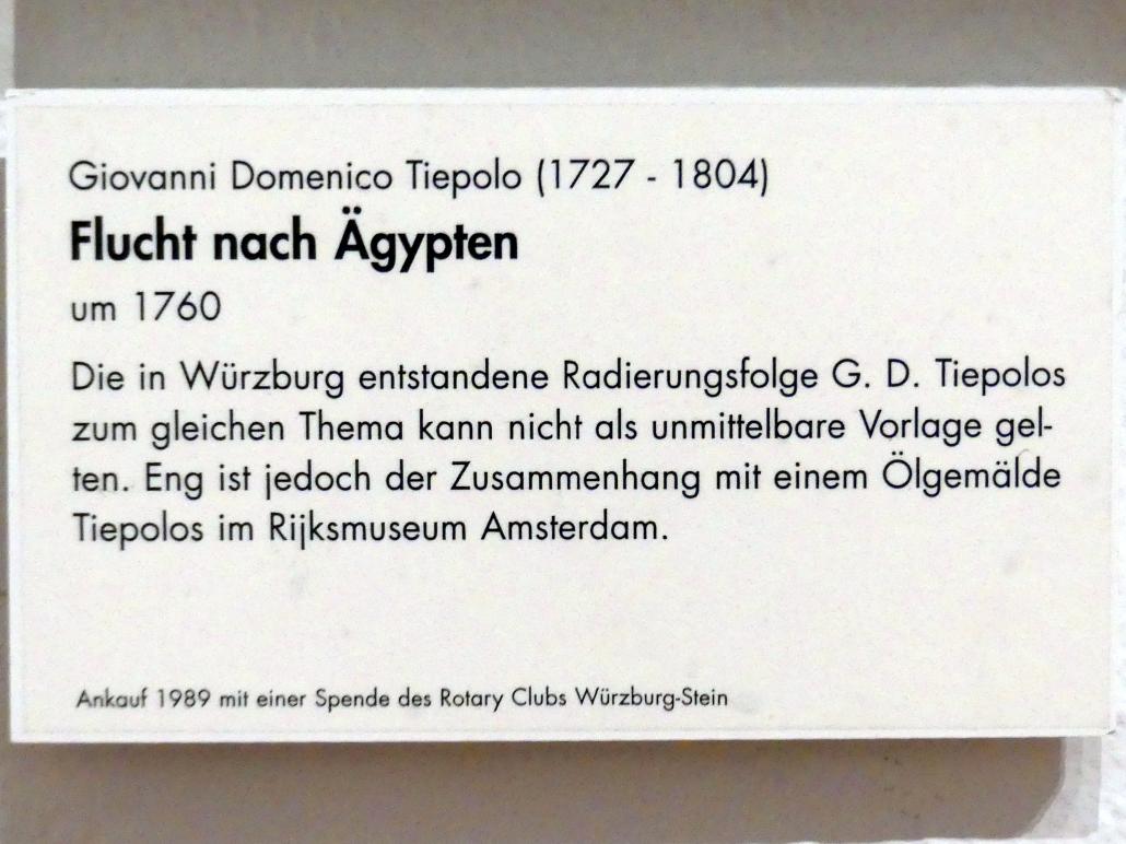 Giovanni Domenico Tiepolo (1743–1785), Flucht nach Ägypten, Würzburg, Museum für Franken (ehem. Mainfränkisches Museum), Gemäldegalerie, um 1760, Bild 2/2