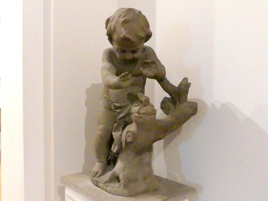 Johann Peter Wagner (1755–1797), Putto als Schmetterlingsfänger, Veitshöchheim, Schloss Veitshöchheim, jetzt Würzburg, Museum für Franken (ehem. Mainfränkisches Museum), Gemäldegalerie, 1776–1777, Bild 2/4