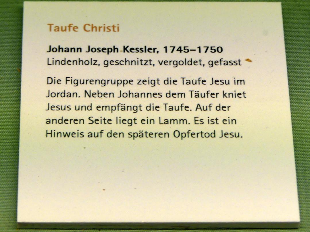 Johann Joseph Kessler (1747–1757), Taufe Christi, Würzburg, Museum für Franken (ehem. Mainfränkisches Museum), Bozzetti-Sammlung, 1745–1750, Bild 2/2