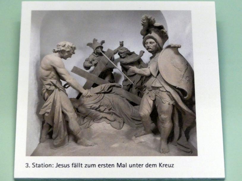 Johann Peter Wagner (1755–1797), Bozzetti für die 3. Kreuzwegstation  zum Würzburger Käppele, Würzburg, Käppele Wallfahrtskirche Mariä Heimsuchung auf dem Nikolausberg, jetzt Würzburg, Museum für Franken (ehem. Mainfränkisches Museum), Bozzetti-Sammlung, 1768–1778, Bild 2/3