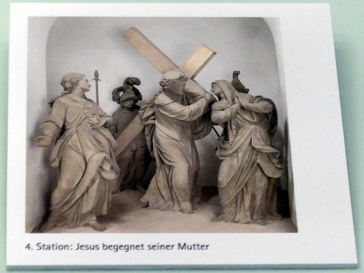 Johann Peter Wagner (1755–1797), Bozzetti für die 4. Kreuzwegstation  zum Würzburger Käppele, Würzburg, Käppele Wallfahrtskirche Mariä Heimsuchung auf dem Nikolausberg, jetzt Würzburg, Museum für Franken (ehem. Mainfränkisches Museum), Bozzetti-Sammlung, 1768–1778, Bild 2/3